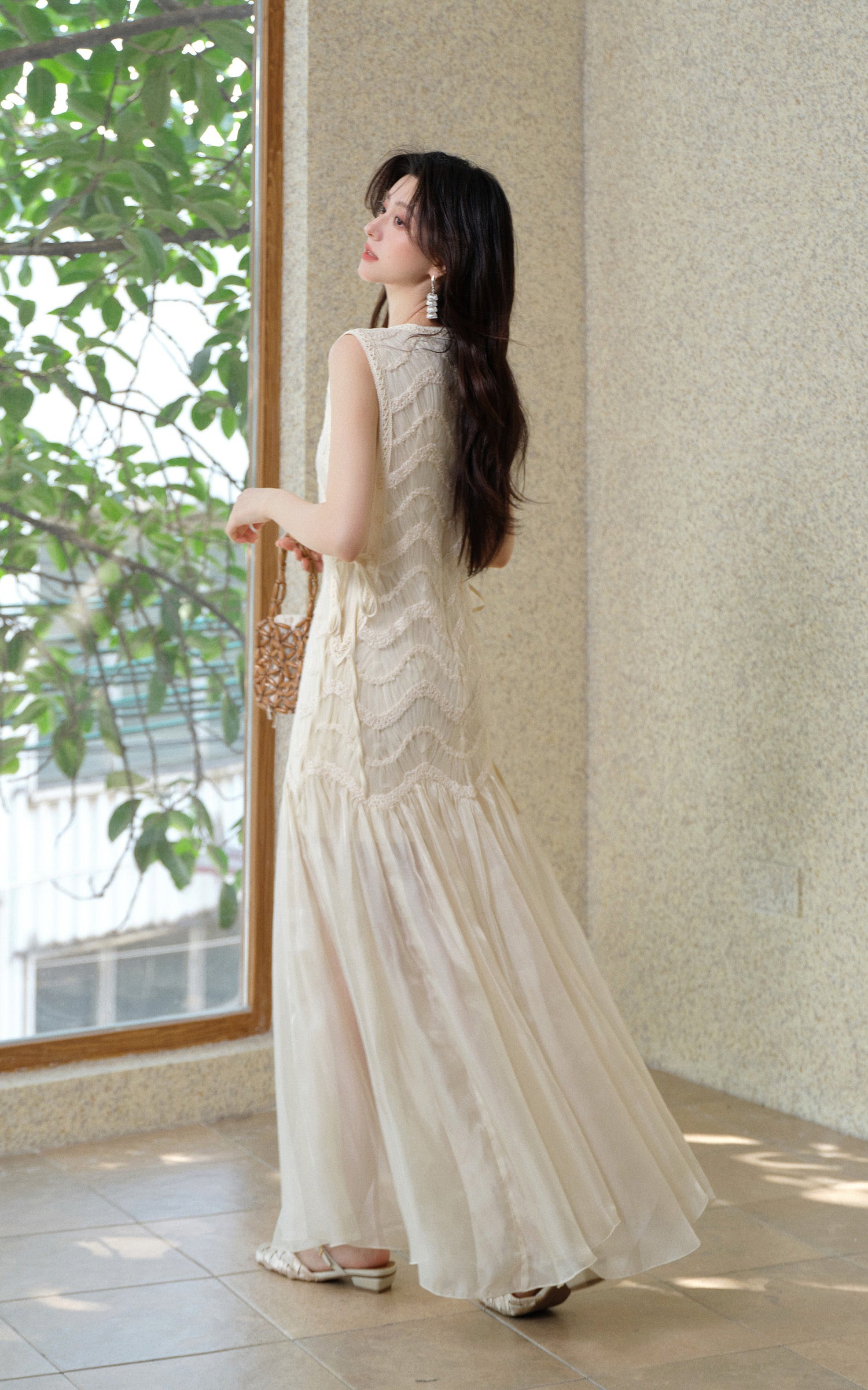 Sleepy Bunny Moonlit Ripple Maxi Dress