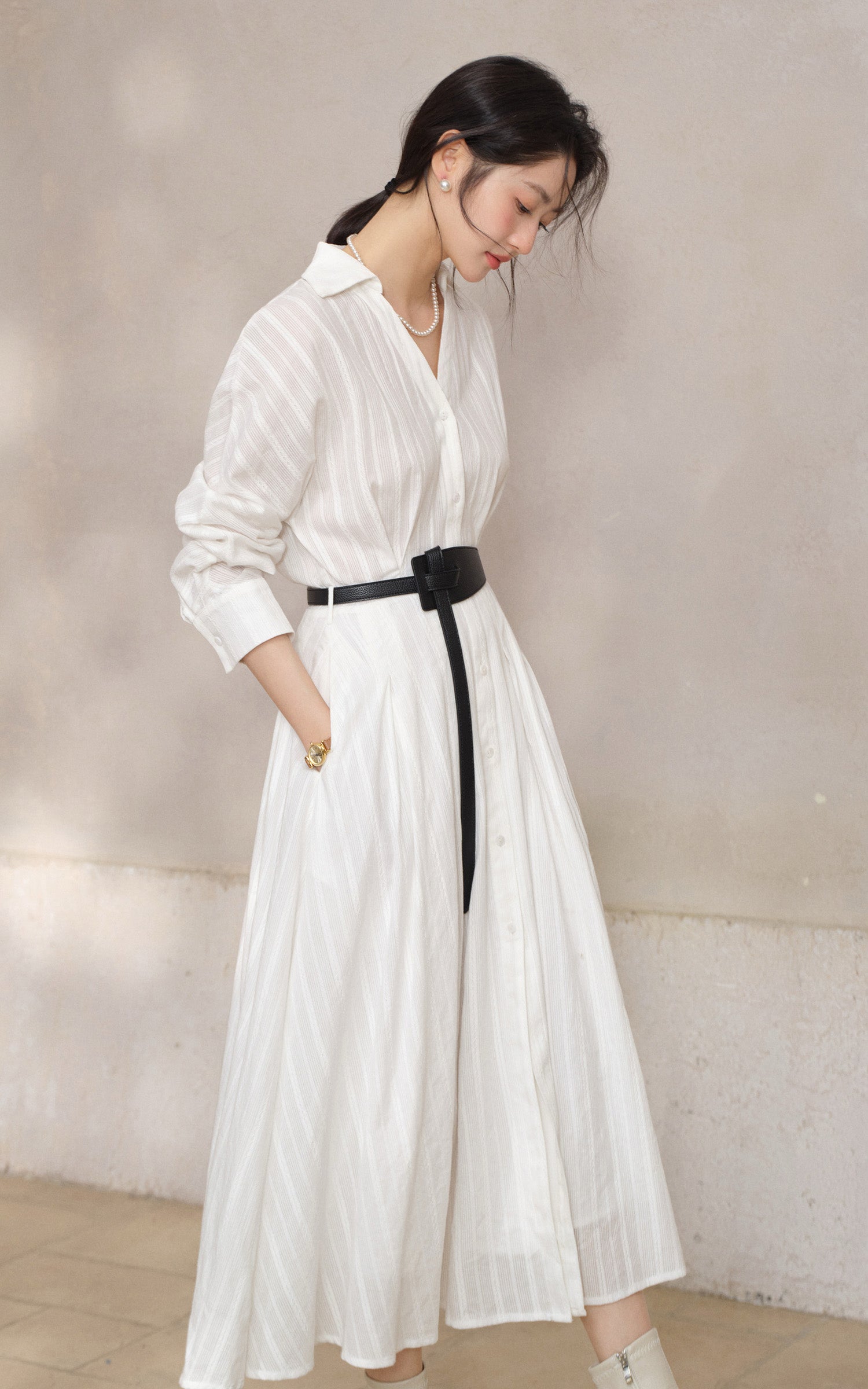 Sleepy Bunny Whispering Light Shirt Dress
